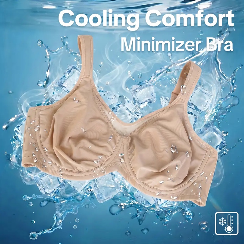 T Shirt Bra Seamless - HSIA CardiComfort Cooling Minimiser Bra Full