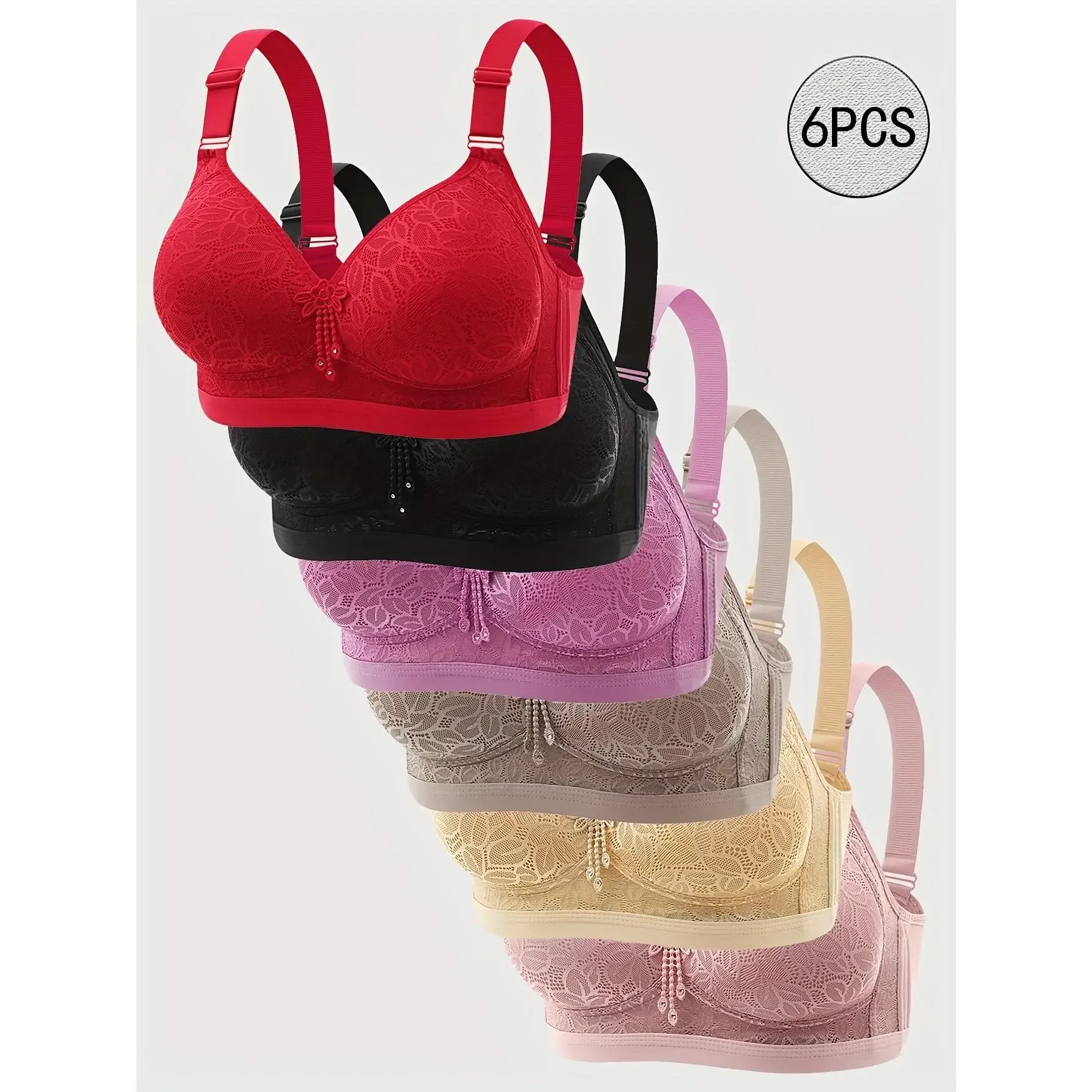 6pcs EssElegance Wire-Free Sea - T Shirt Bra Seamless 评论和价格