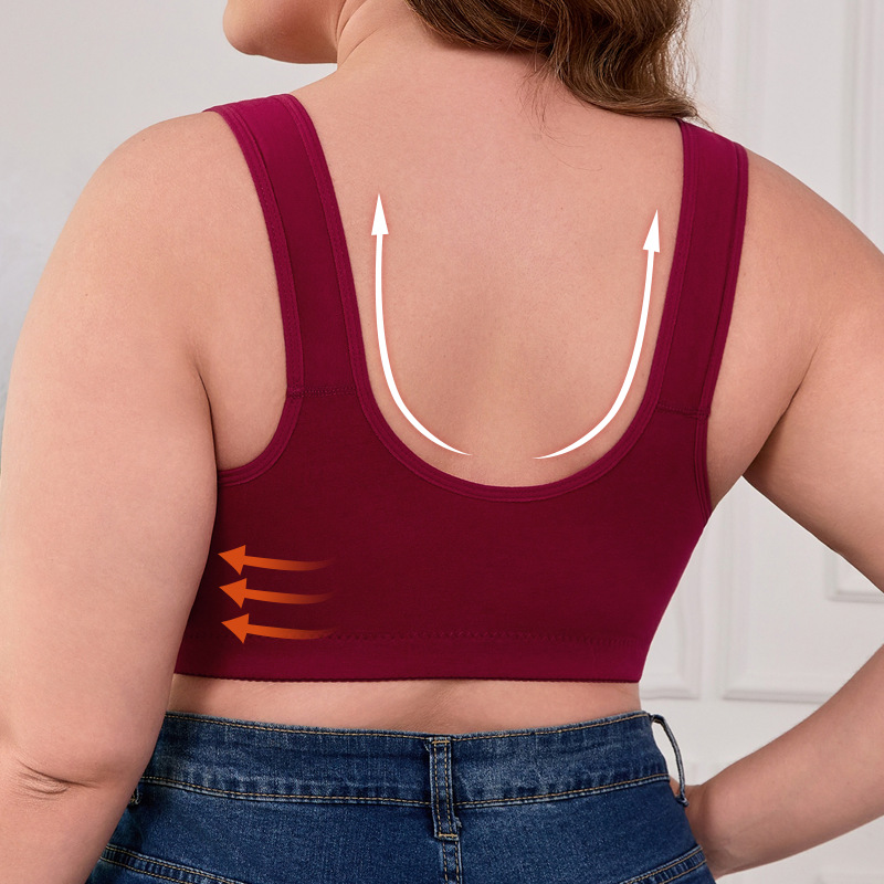 XL-7XL Plus Size Front Buckle  - Wirefree Bra Comfort 评论和价格
